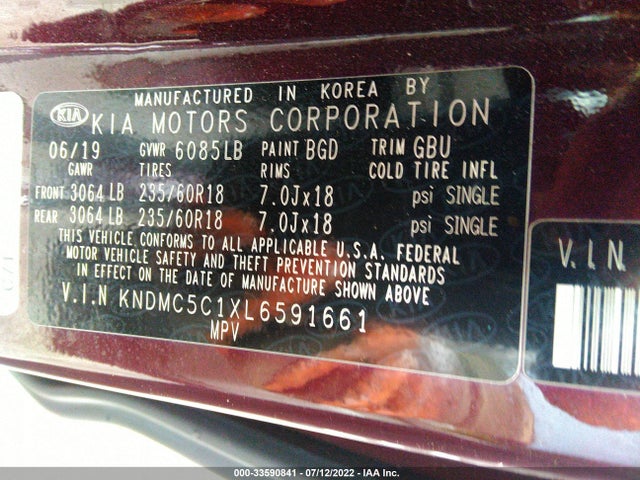 2020 Kia Sedona, VIN: KNDMC5C1XL6591661