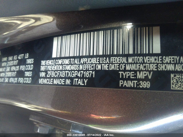 2016 Fiat 500X, VIN: ZFBCFXBTXGP471671