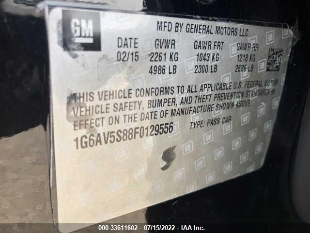 2015 Cadillac CTS, VIN: 1G6AV5S88F0129556
