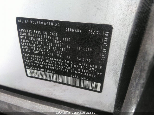2021 Volkswagen ID.4, VIN: WVGKMPE24MP040414