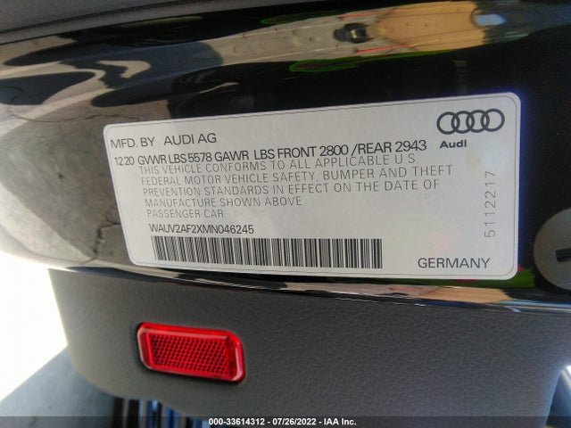 2021 Audi A7, VIN: WAUV2AF2XMN046245
