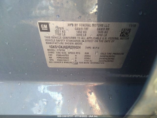 1GKS1CKJ6GR209024 GMC YUKON DENALI