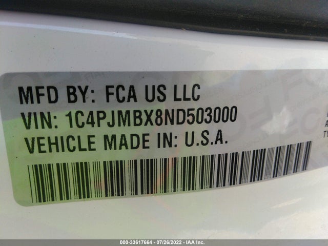 2022 Jeep Cherokee, VIN: 1C4PJMBX8ND503000