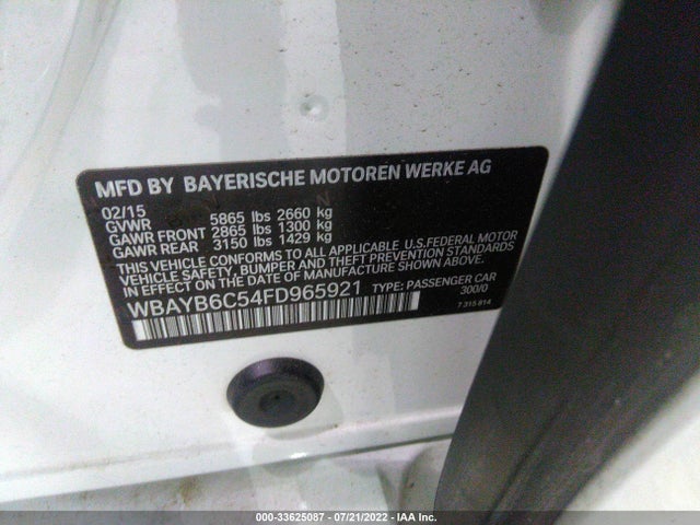 2015 BMW Alpina B7, VIN: WBAYB6C54FD965921