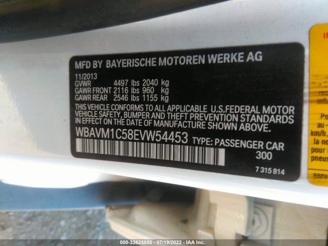 2014 BMW X1, VIN: WBAVM1C58EVW54453