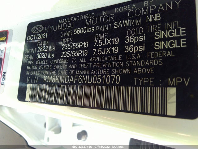 2022 Hyundai Ioniq 5, VIN: KM8KMDAF6NU051070
