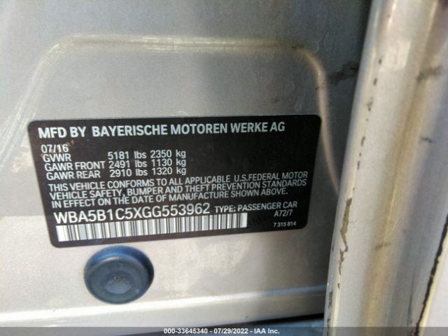 WBA5B1C5XGG553962 BMW 5 Series 535i