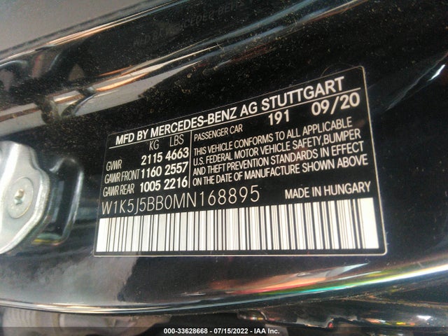 2021 Mercedes-Benz CLA-Class, VIN: W1K5J5BB0MN168895
