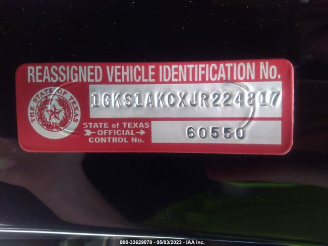 1GKS1AKCXJR224817 GMC YUKON SLE