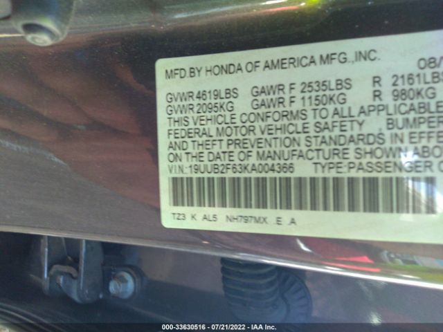 19UUB2F63KA004366 Acura Tlx W/a-spec Pkg