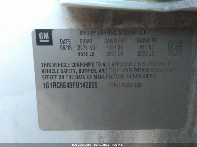 Chevrolet Volt 2015 1G1RC6E48FU142006 Image 9