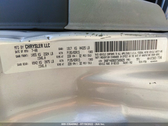 Chrysler Pt Cruiser 2009 3A8FY48969T509029 Image 10