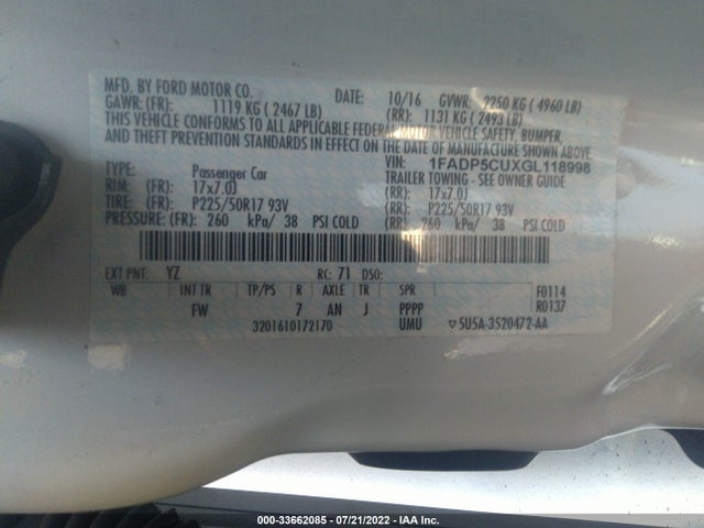 2016 Ford C-Max, VIN: 1FADP5CUXGL118998
