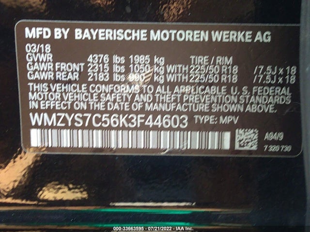 2019 Mini Countryman, VIN: WMZYS7C56K3F44603