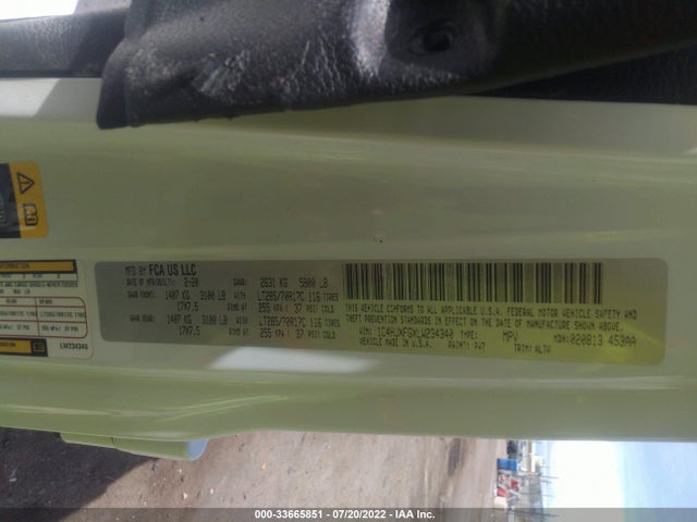 1C4HJXFGXLW234340 Jeep Wrangler Unlimited Rubicon