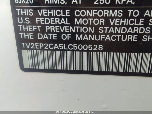 2020 Volkswagen Atlas, VIN: 1V2EP2CA5LC500528