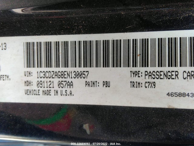Dodge AVENGER SE 2014 1C3CDZAG8EN130057 Image 9