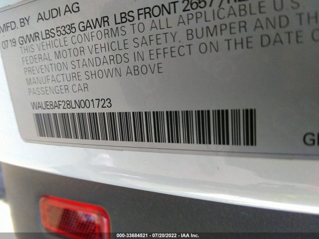2020 Audi A6, VIN: WAUE8AF28LN001723