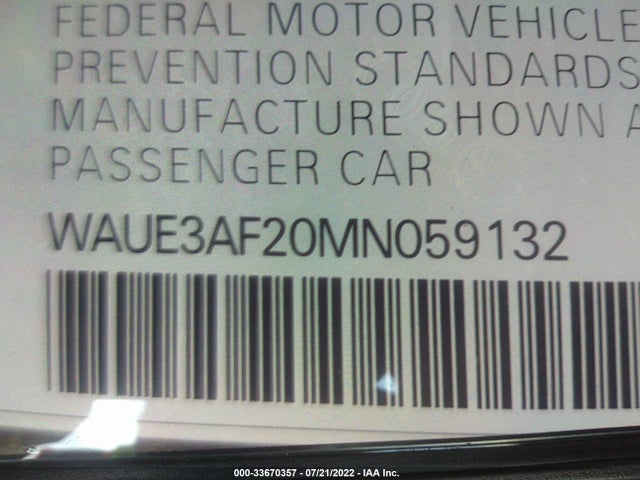 2021 Audi A6, VIN: WAUE3AF20MN059132