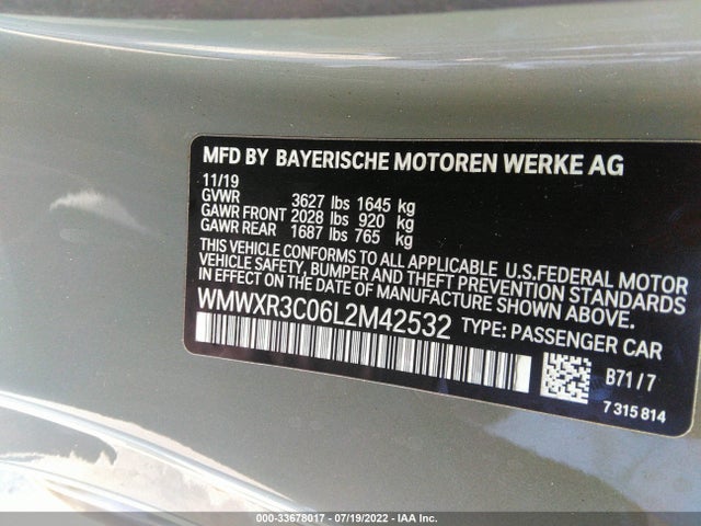 2020 Mini Cooper, VIN: WMWXR3C06L2M42532