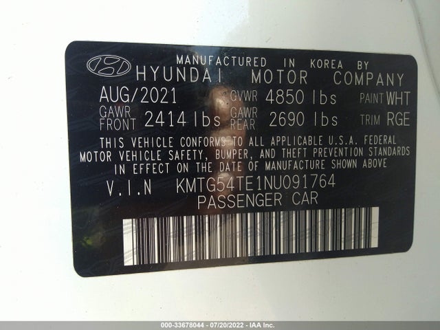 2022 Genesis G70, VIN: KMTG54TE1NU091764