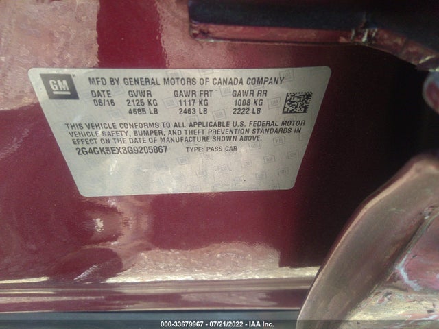2G4GK5EX3G9205867 Buick Regal