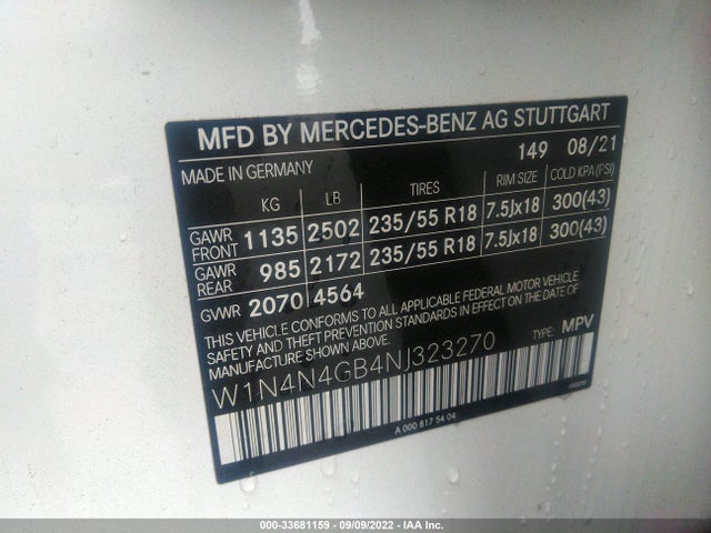 2022 Mercedes-Benz GLA-Class, VIN: W1N4N4GB4NJ323270