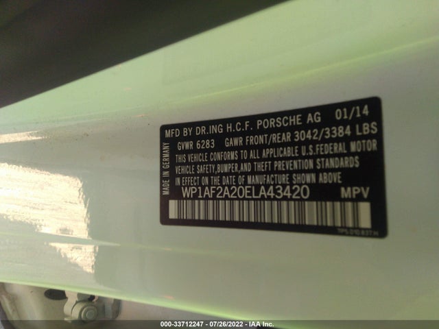 2014 Porsche Cayenne, VIN: WP1AF2A20ELA43420