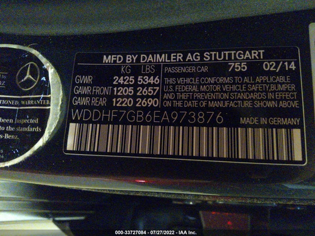 2014 Mercedes-Benz E-Class Wagon, VIN: WDDHF7GB6EA973876