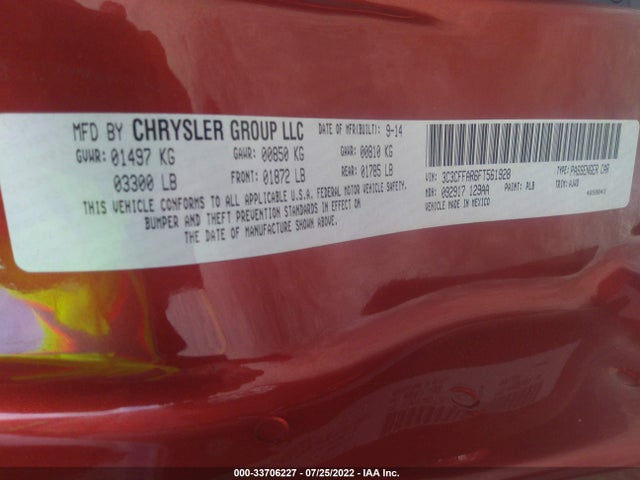 2015 Fiat 500, VIN: 3C3CFFAR6FT561928