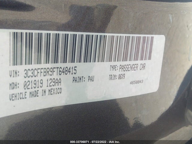2015 Fiat 500, VIN: 3C3CFFBR9FT648415