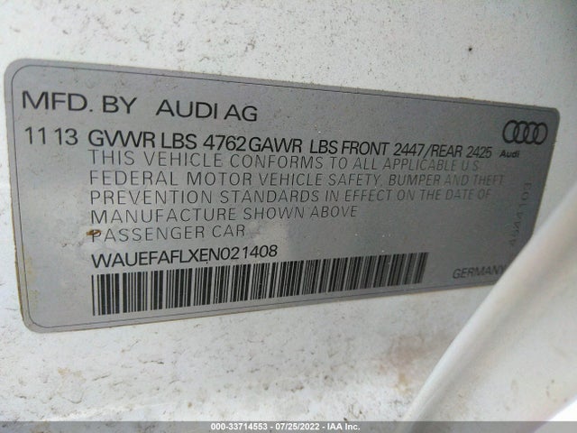 WAUEFAFLXEN021408 Audi A4 Premium Plus