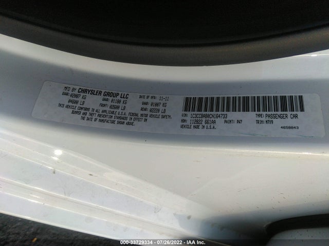 Aukcja sprzedaży 2012 Chrysler 200 Lx, vin: 1C3CCBAB0CN164733, numer aukcji: 33729334