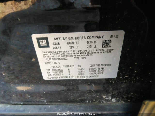 Chevrolet TRAX LS 2021 KL7CJKSB2MB313532 Image 9