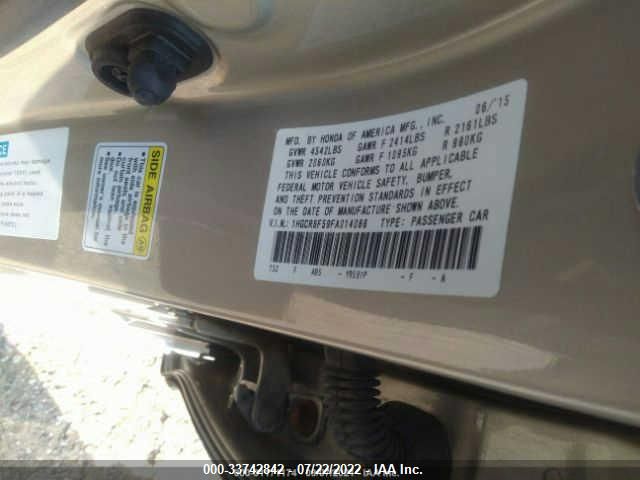 1HGCR6F59FA014086 Honda Accord Hybrid Ex-l
