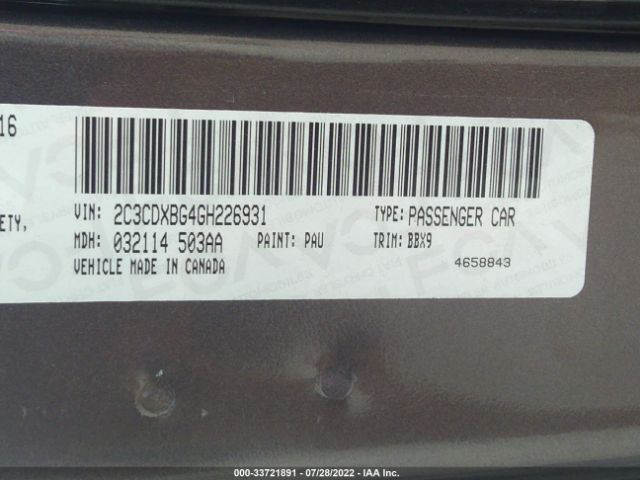 2C3CDXBG4GH226931 Dodge Charger Se