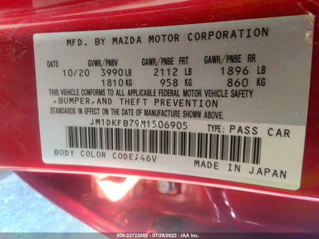 2021 Mazda CX-3, VIN: JM1DKFB79M1506905
