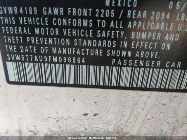 3VW5T7AU9FM096964 Volkswagen Golf Gti 2.0t Se 4-door