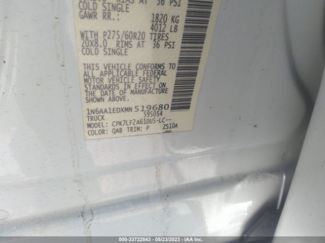 1N6AA1EDXMN519680 Nissan Titan Platinum Reserve