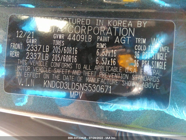 2022 Kia Niro, VIN: KNDCD3LD5N5530671