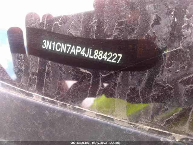 3N1CN7AP4JL884227 Nissan Versa Sedan Sv