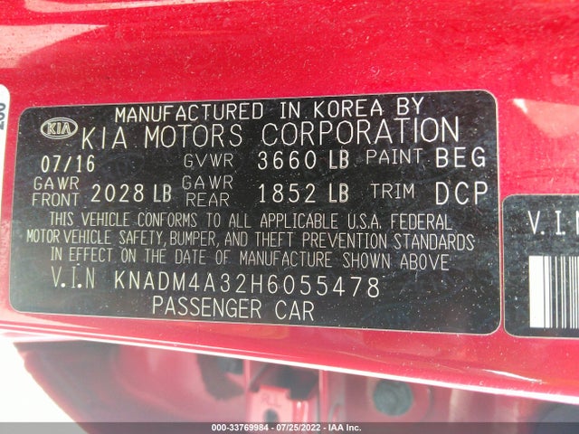 2017 Kia Rio, VIN: KNADM4A32H6055478