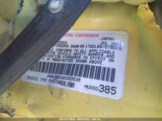 JA3AJ86E42U009538 Mitsubishi Lancer Oz-rally