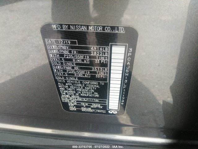 2020 Infiniti QX50, VIN: 3PCAJ5M13LF111746