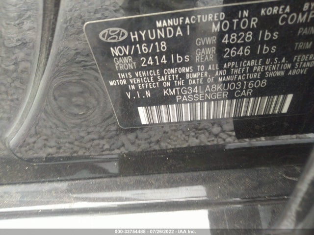 2019 Genesis G70, VIN: KMTG34LA8KU031608