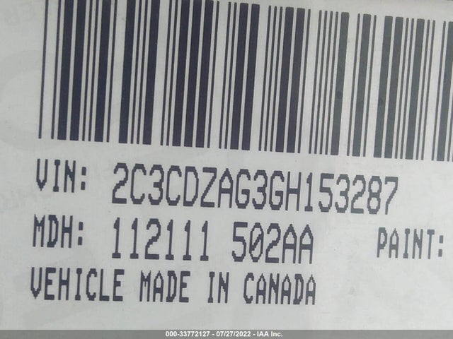 Dodge Challenger Sxt 2016 2C3CDZAG3GH153287 Image 9