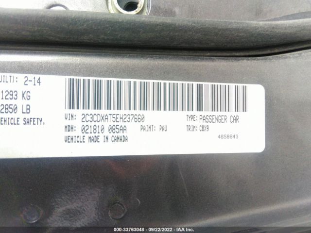 2C3CDXAT5EH237660 Dodge Charger Police