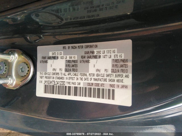 2020 Mazda MX-5 Miata, VIN: JM1NDAM73L0412330