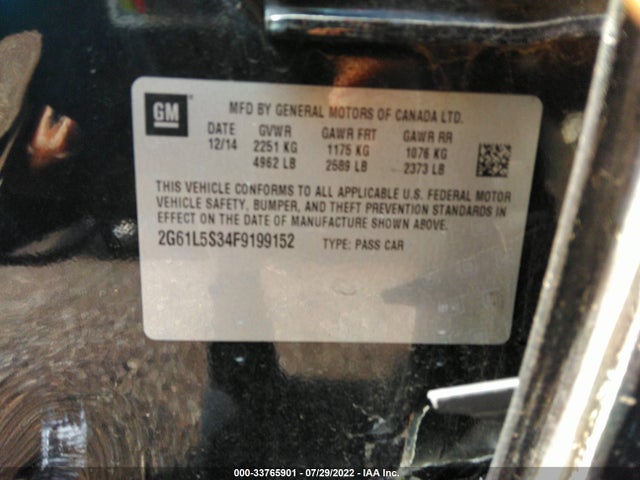 2015 Cadillac XTS, VIN: 2G61L5S34F9199152