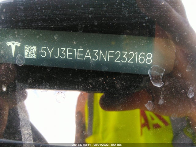 Tesla MODEL 3 2022 5YJ3E1EA3NF232168 Image 9